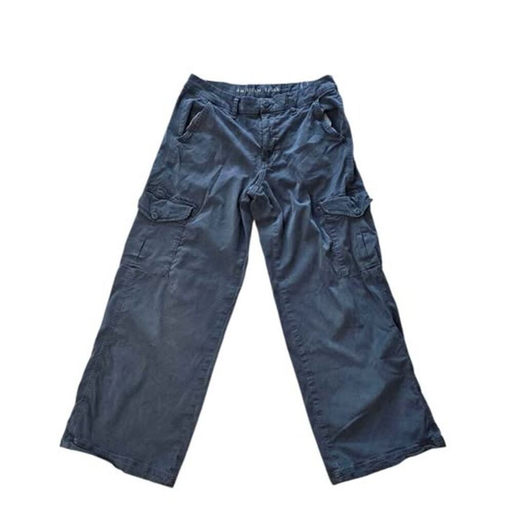 American Eagle Outfitters Grey Stretch Cargo Pants Size 8